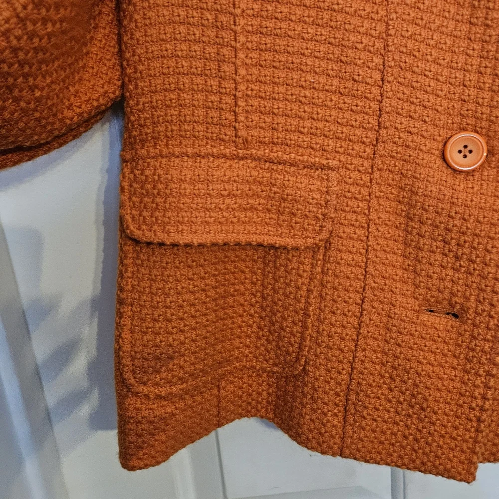 RAFAELLA WOMEN BEAUTIFUL WOOL TANGERINE JACKET SIZE 14 - Picture 6 of 12